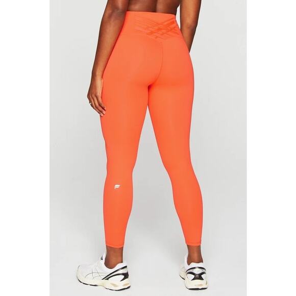 New Fabletics Boost Powerhold High-Waisted 7/8 Legging Passion Orange size M - Picture 2 of 8